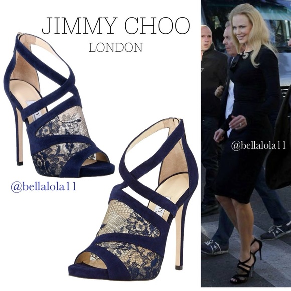 AUTHENTIC JIMMY CHOO ITALIAN LACE HEELS - Picture 3 of 13